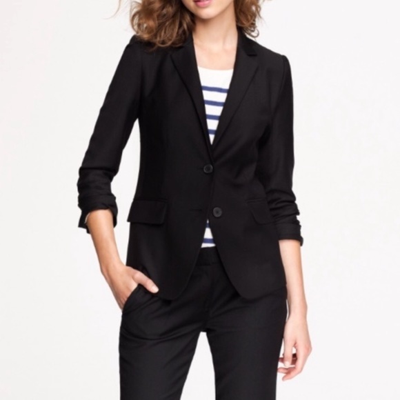 J. Crew Jackets & Blazers - J Crew 100% Wool Black Button Blazer
